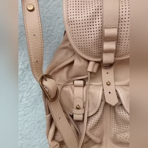 Joelle Hawkens Soft Leather Backpack w/drawstring